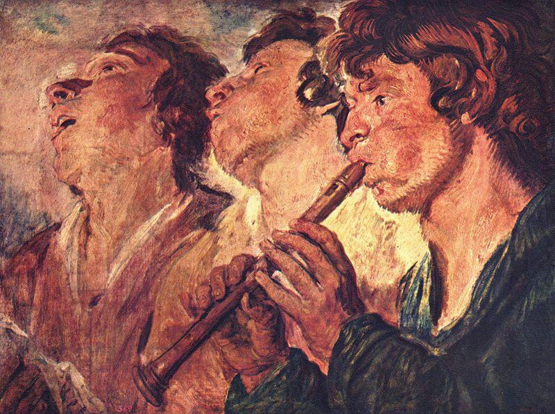 Jacob Jordaens Three Musicians Norge oil painting art